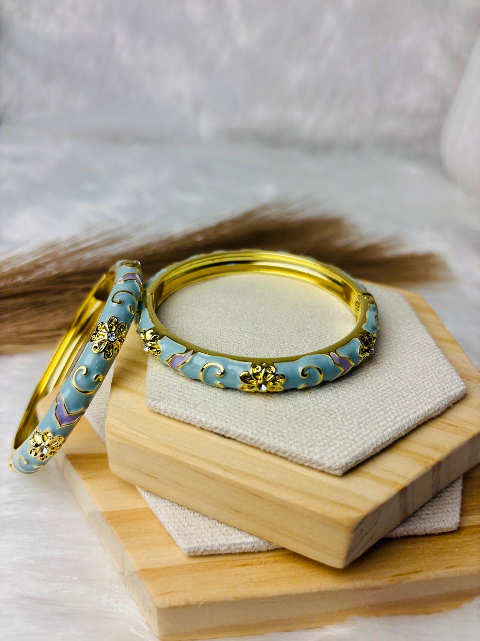 Ocean Mist Enamel Bangle (Price per piece)
