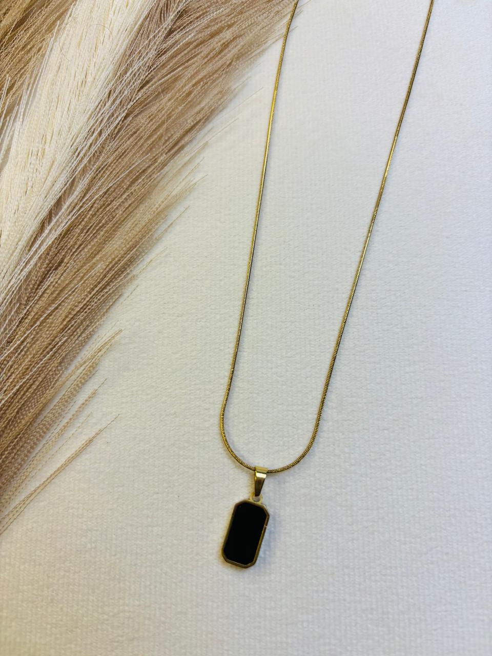 Noir Black Tag Chain